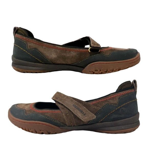 Merrell Albany Espresso Brown Comfort Mary Jane Mules J42294 Women's Size 9 - Picture 2 of 6